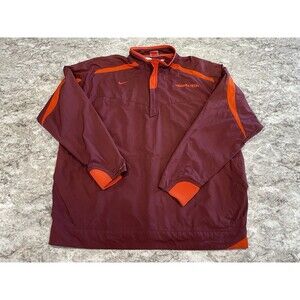 Mens Nike Team 1/4 Zip Pullover Virginia Tech VT Nikefit Storm Large Long Sleeve